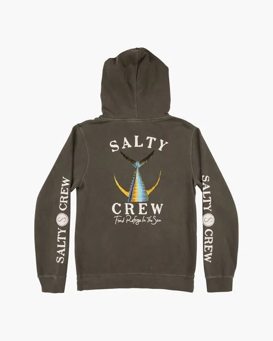 Women`s Tailed Boyfriend Hoody - Faded Black City Fit