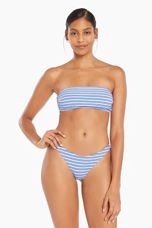 California High Leg Bottom - Sardinia Stripe Multi Hook Closure