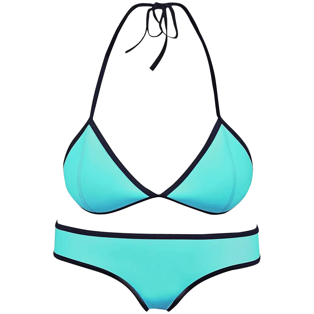 Diving Suit Material-neoprene Bikini Set Swimsuit Swimwear Tummy Control Panel Full Coverage Bottom