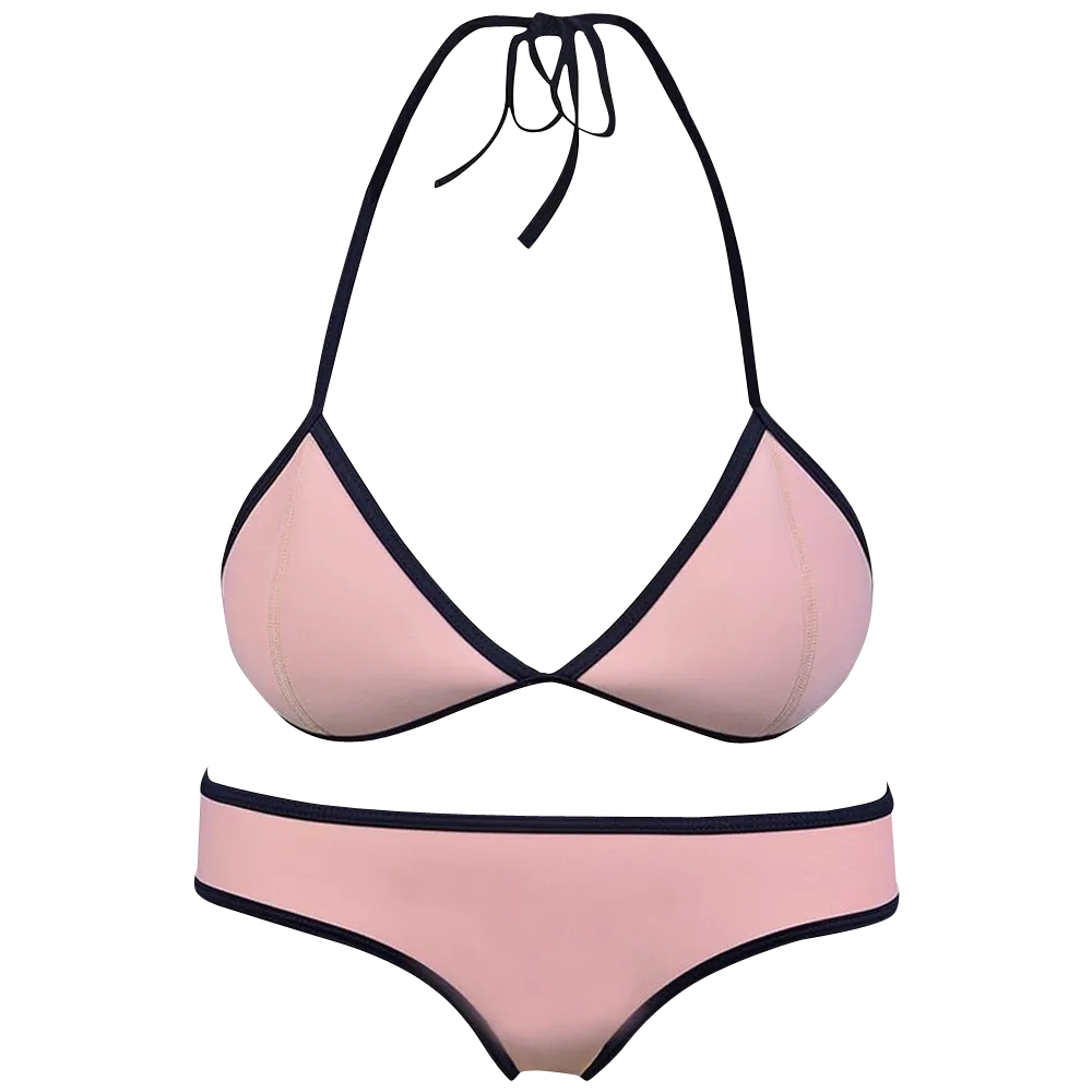 Comfortable Elastic Band Diving Suit Material-neoprene Bikini Set Swimsuit Swimwear
