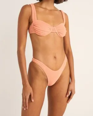Supportive Underband Isla Rib Hi Cut Pant - Peach