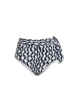 Side Tie High Waist Bottom In Elysia Waves Minimalist Silhouette