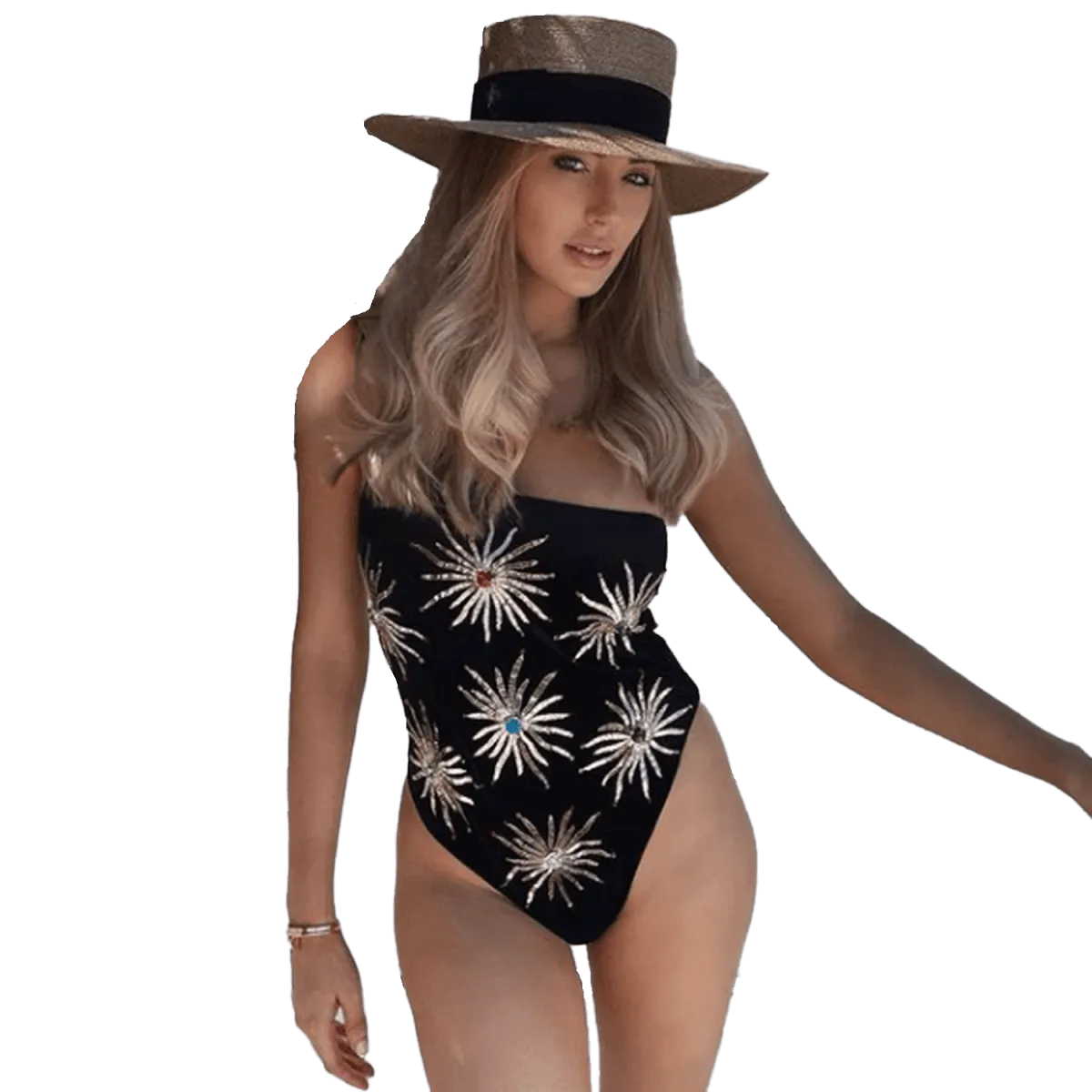 Callie Swimsuit Black Odor Resistant Textile