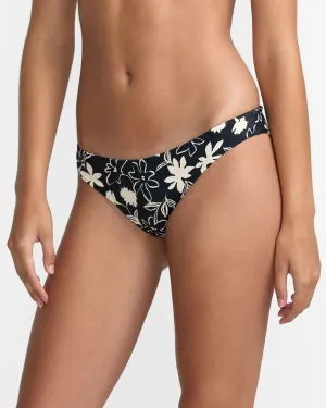 Days Like These Cheeky Bikini Bottom - RVCA Black Floral Contoured Cup Structure Chlorine Resistant Material