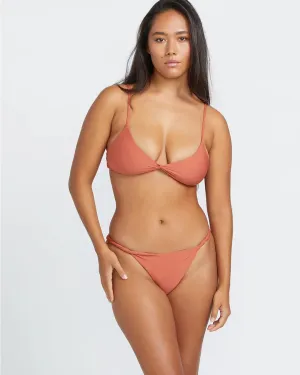 Simply Seamless V-Neck Bikini Top Durable Strap Anchors