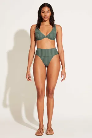 Emmi High Waist Bottom - Aloe Green SuperRib Mold Resistant Textile Tension Control Band