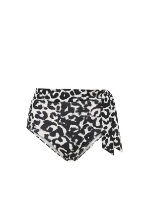 High Compression Support Thermal Regulating Layer Side Tie High Waist Bottom Mia Leopard