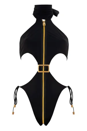 CYNOSURE SWIMWEAR Wide Shoulder Straps Abrasion Resistant Panels