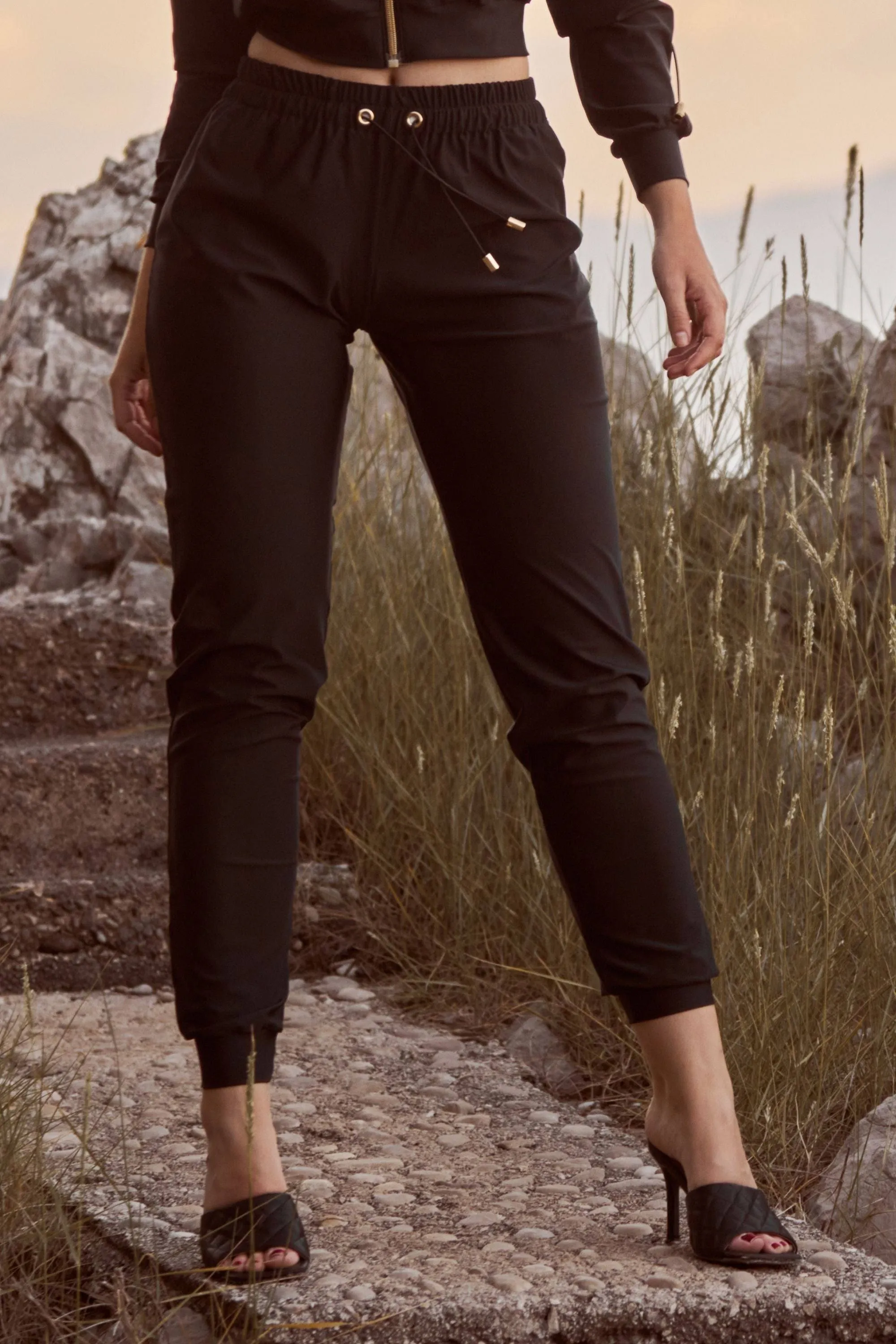 ELEGANT TRACK PANTS NonBindingWaistline
