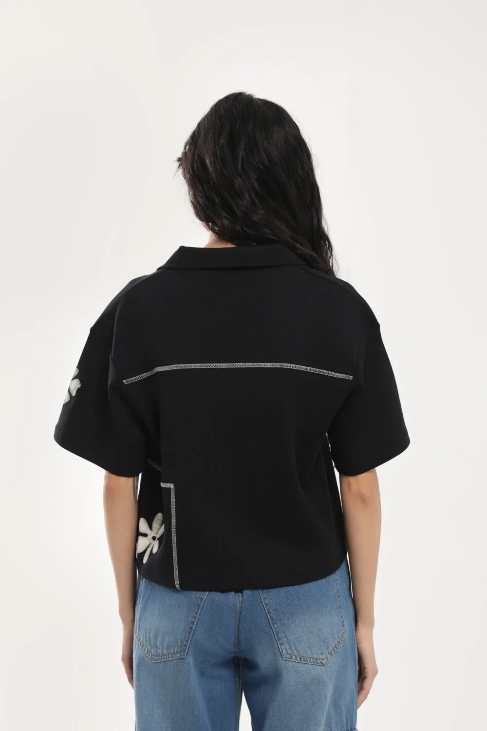 BOXY TEE WITH NOTCH COLLAR Energy Mood