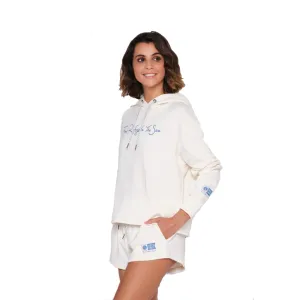 One-of-a-kind Sand Set Cropped Hoodie - Bone