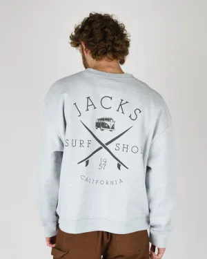Urban Bold Bus Stop Heavyweight Crewneck - Grey