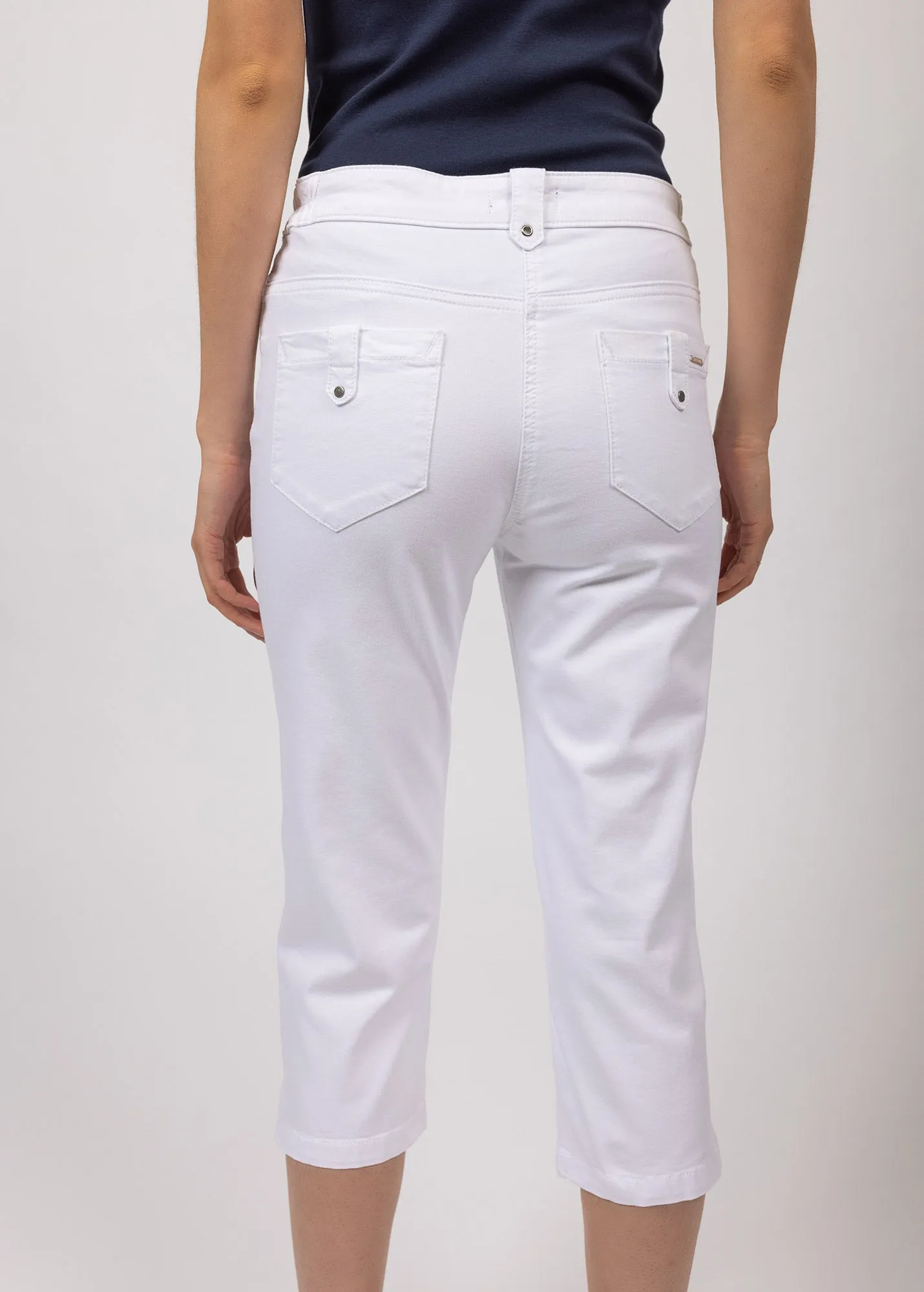 hypoallergenic material Comfortable Sleep Elodie three quarters pants - in cotton, comfort fit (BLANC)