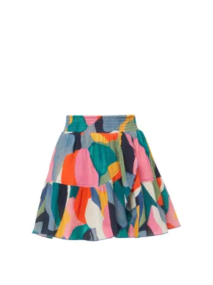 Izzy Skirt In Carta Colorblock Figure Flattering