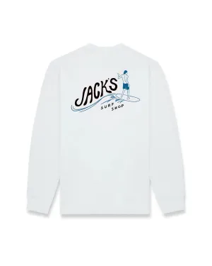 Chill Vibe Polka Dot Bobber Summer Series Crewneck Sweatshirt - White
