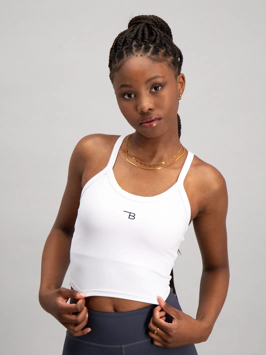 Anti Chafing Essential Supportive Tank - White