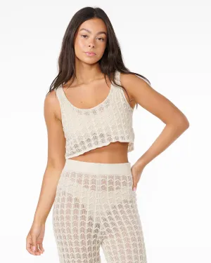 Santorini Sun Crochet Top Maneuverable Multi Panel Construction