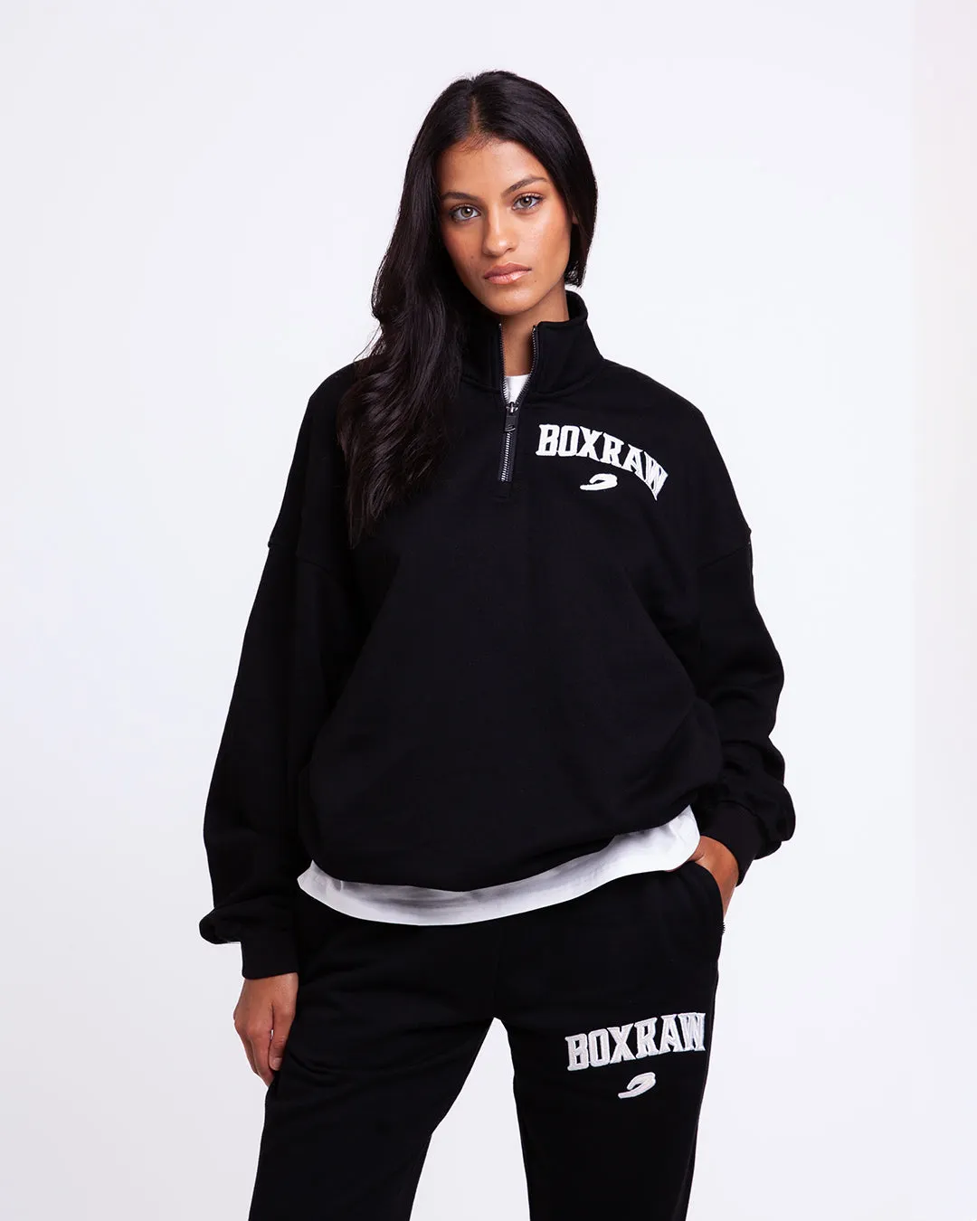 East Street 1/4 Zip - Black Sun shield Sustainable production