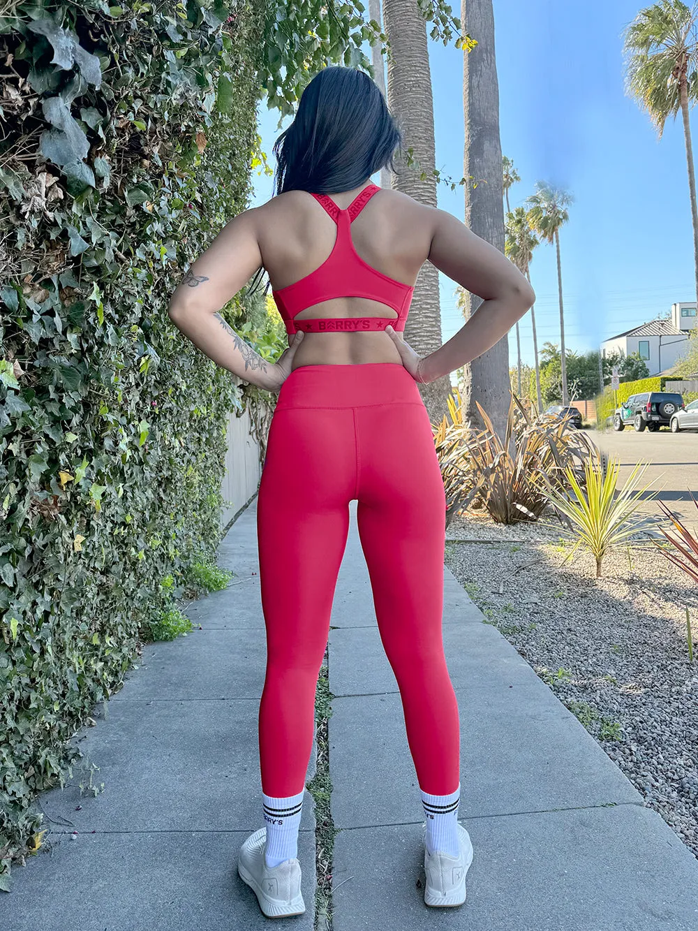 Mesh Panel Gym Workout Core Style BARRY'S MAGENTA HIGH SUPPORT LEGGING