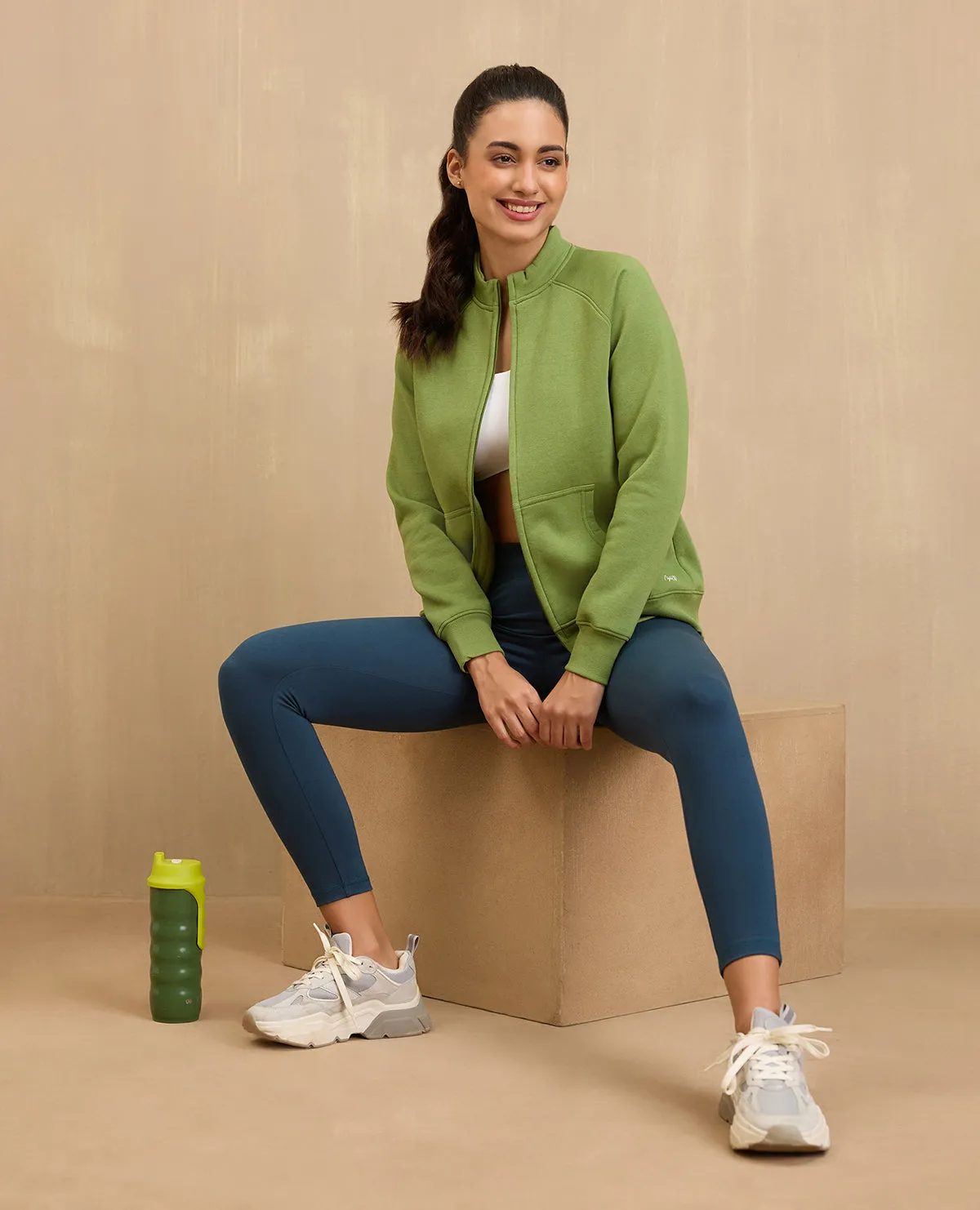 NYKD By Nykaa Comfort Leggings with Pockets! - NYAT401-Blue No Gap Waistline