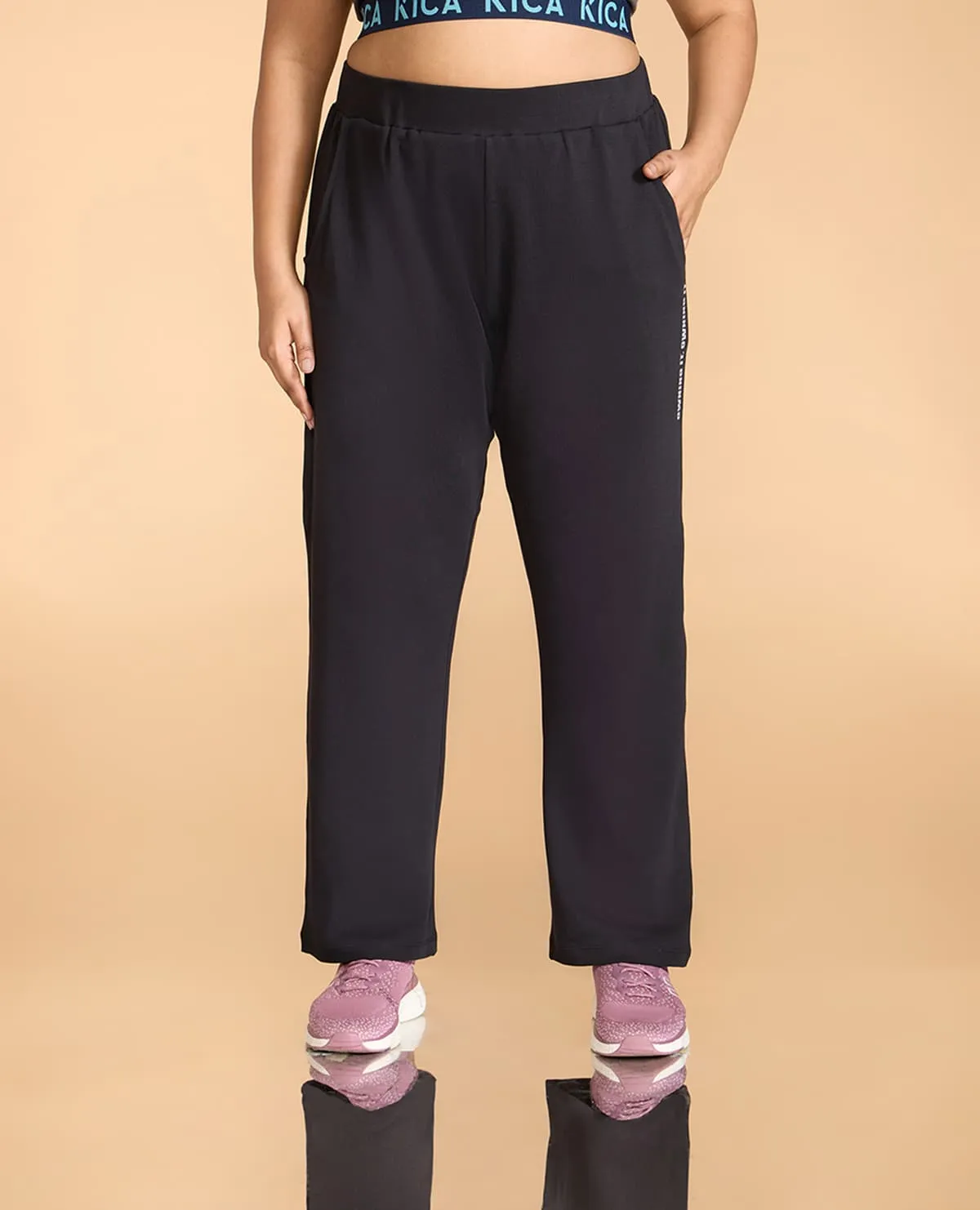 Women Cotton Straight Pants Office Appropriate