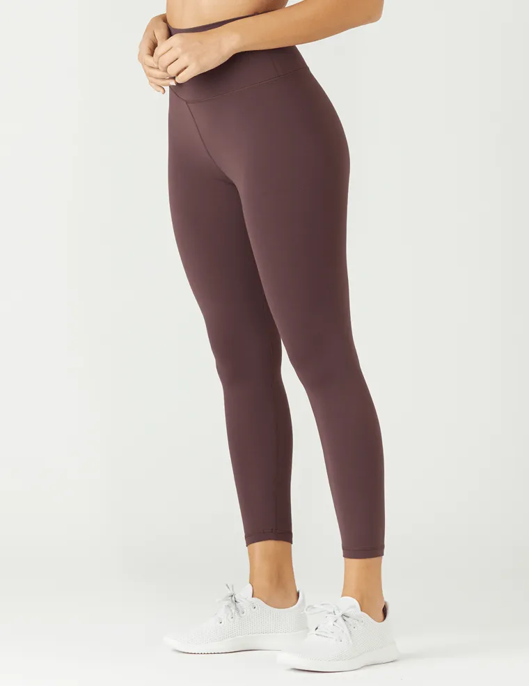 Glyder Pure 7/8 Legging - Deep Plum Winter Sports Mesh Panel Thermal Regulating Fabric