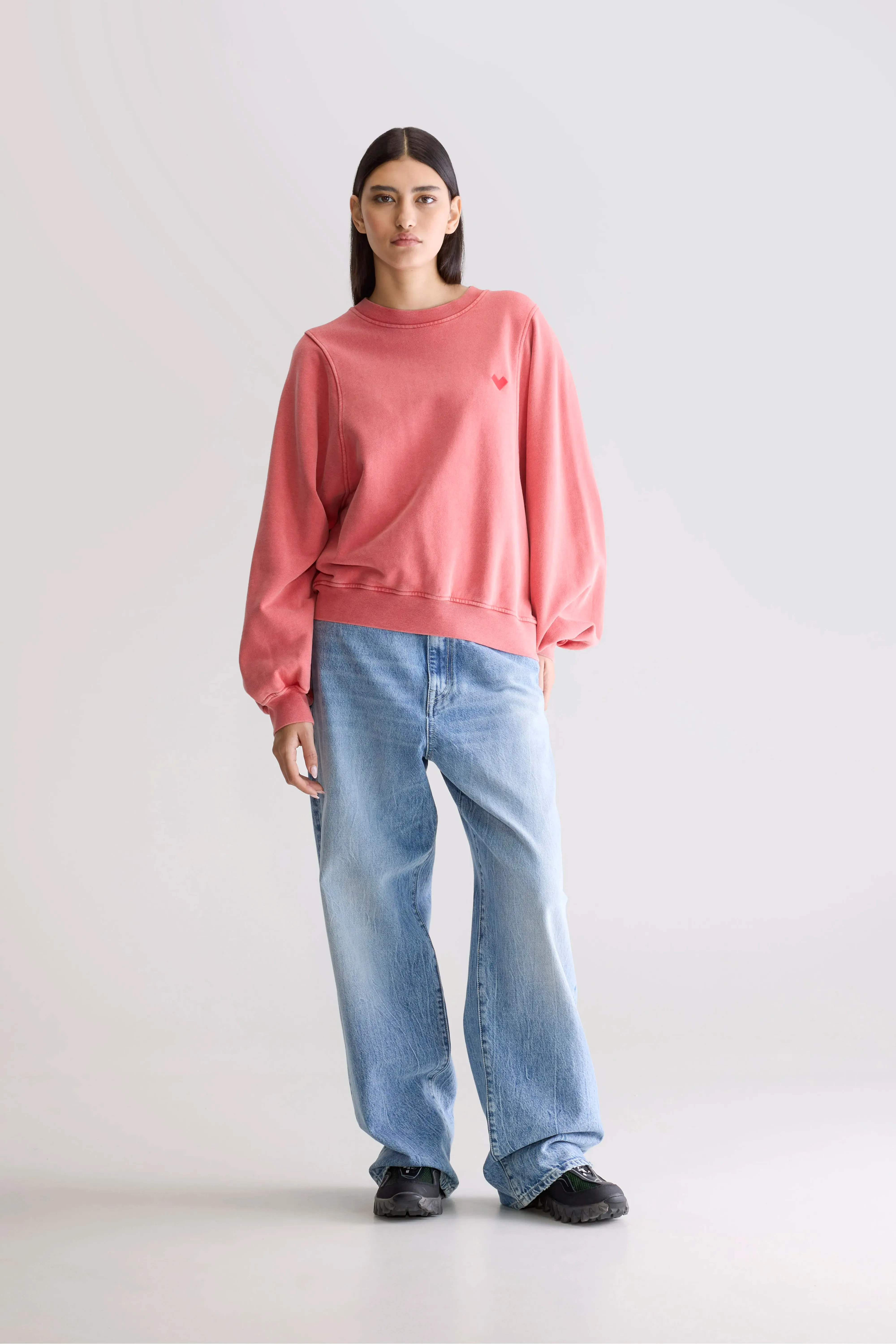 Water Resistant Relaxed Style Filosa crewneck sweatshirt (252 / W / SANGUINE)