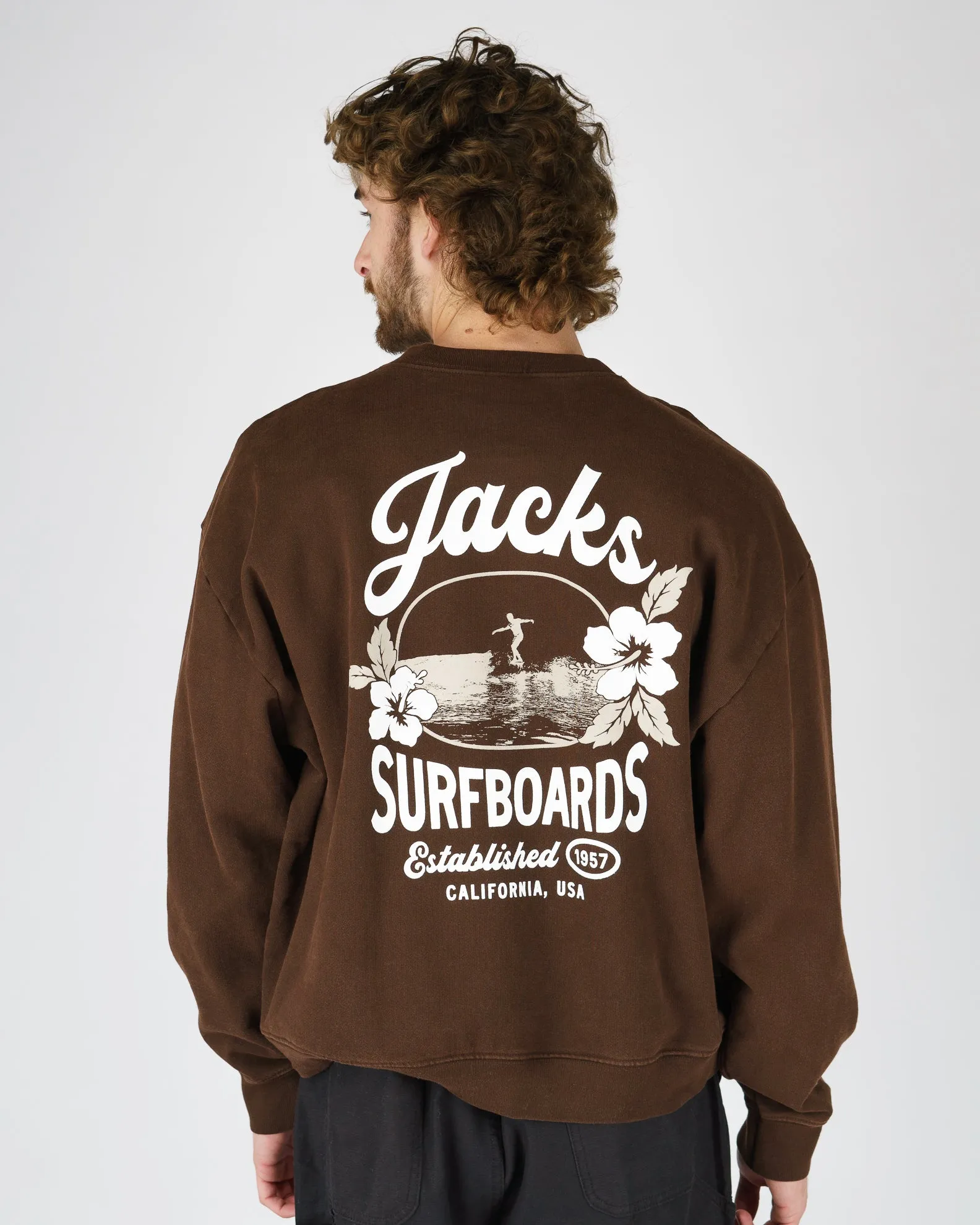 Tip Toe Heavyweight Crewneck - Brown Athleisure Look Trendy Vibes