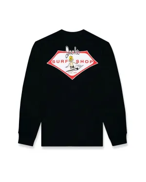 Women's Little Dude Summer Series Crewneck Sweatshirt - Black skiing suitable Sporty Layer
