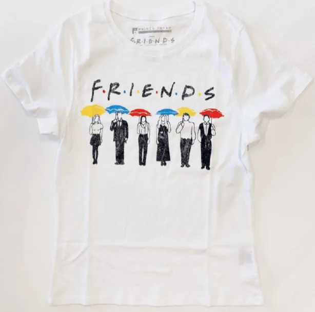 Prince Peter Collection Friends Umbrella Tee - White Non Toxic Printing Everyday Layering
