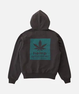 Thermal Lining Hemp Zip Hooded Sweatshirt