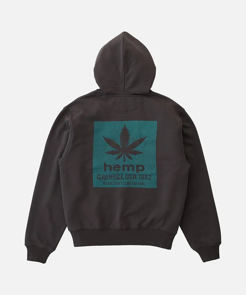 Thermal Lining Hemp Zip Hooded Sweatshirt
