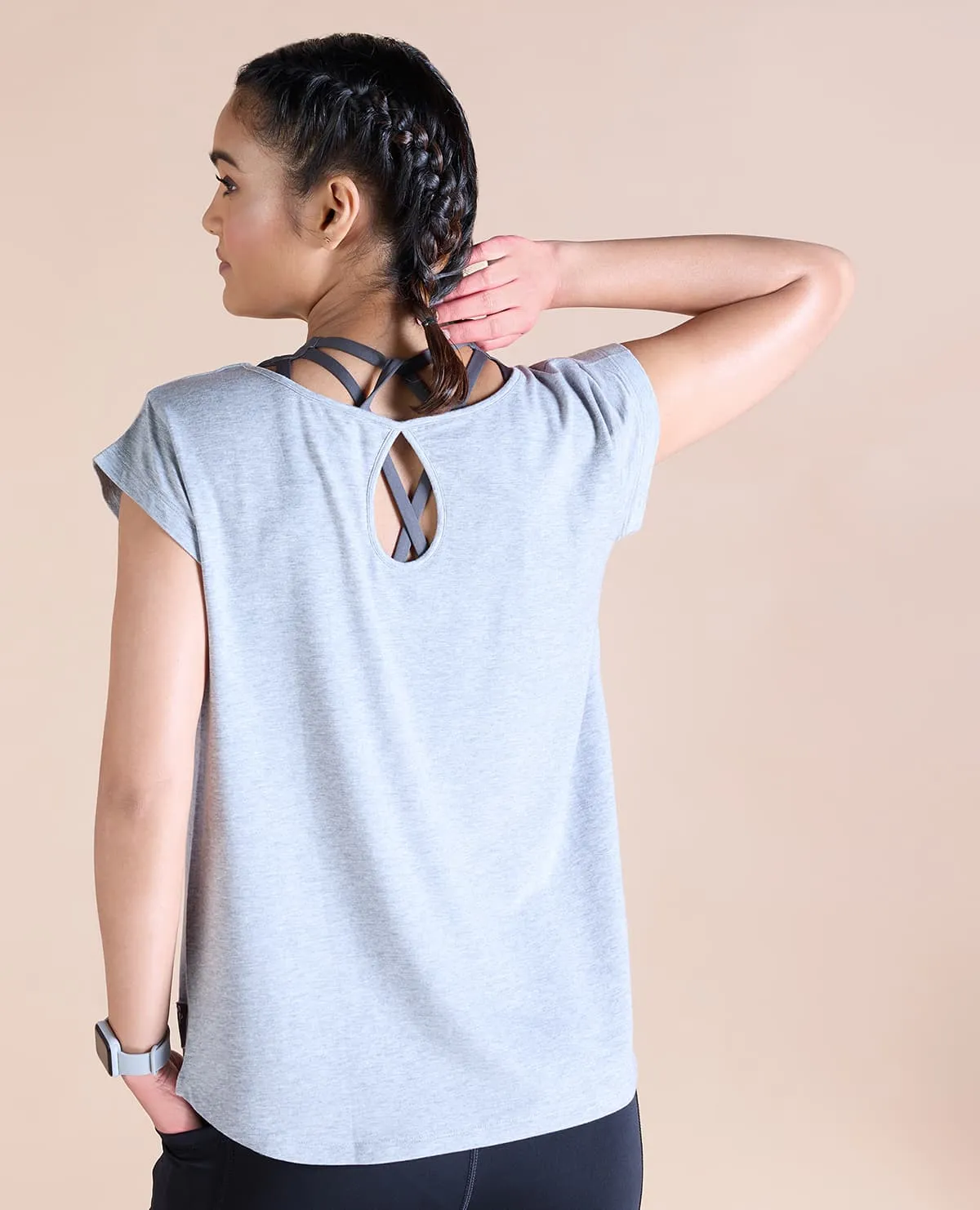 Chic Wearable Ease In Tencel Top With Back Keyhole