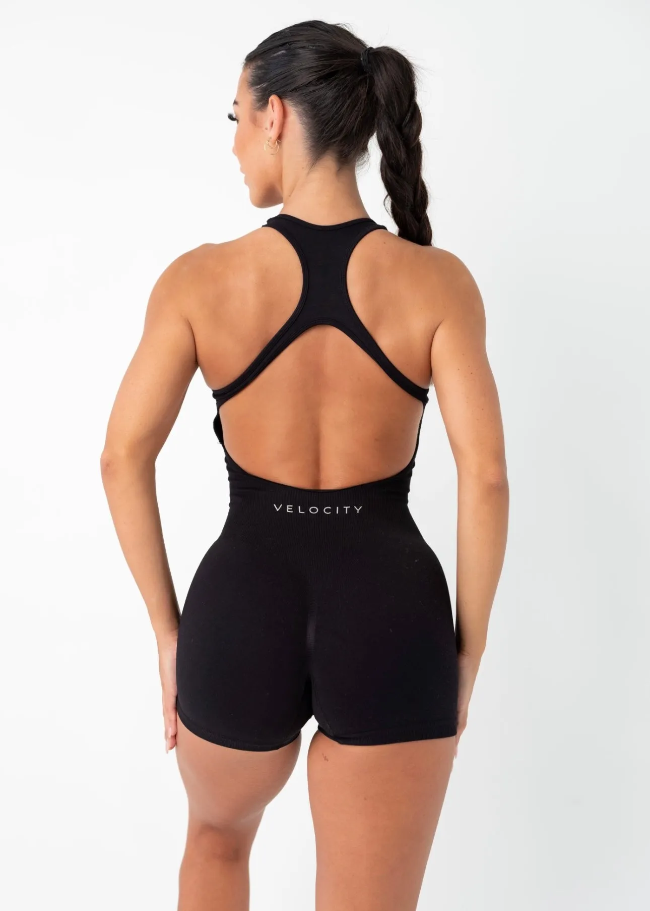 SCRUNCH CONTOUR ONE PIECE - BLACK Sunny Holiday Bold colors