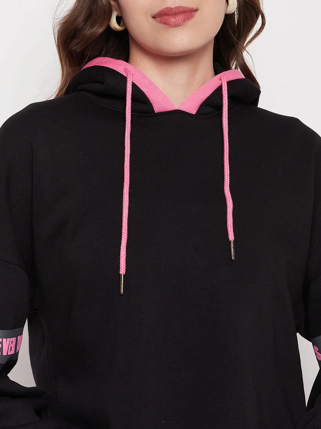 product personalization creativity Madame Black Hooded Sweatshirt