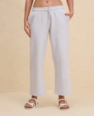 Nykd By Nykaa Summer Essential Comfort Cotton Terry Lounge Pants -NYLE606-Grey Melange Reinforced Stress Points