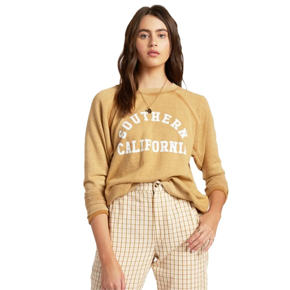 Keep Tryin Pullover Sweatshirt Solid Color V-Neck
