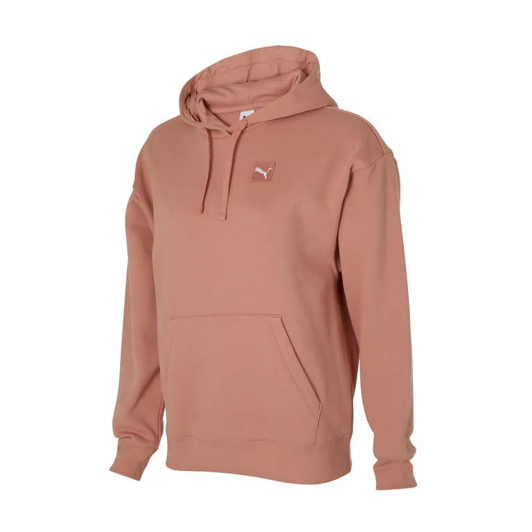 Sporty Look Printed Detail Puma Women's Essentials Fleece Peach Hoodie