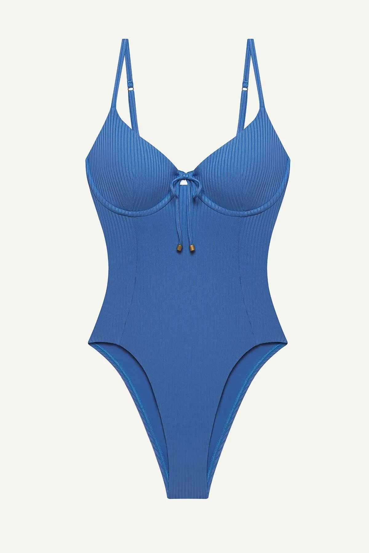 UV-protection Active Fun Ada Underwire One Piece - Chambray EcoRib