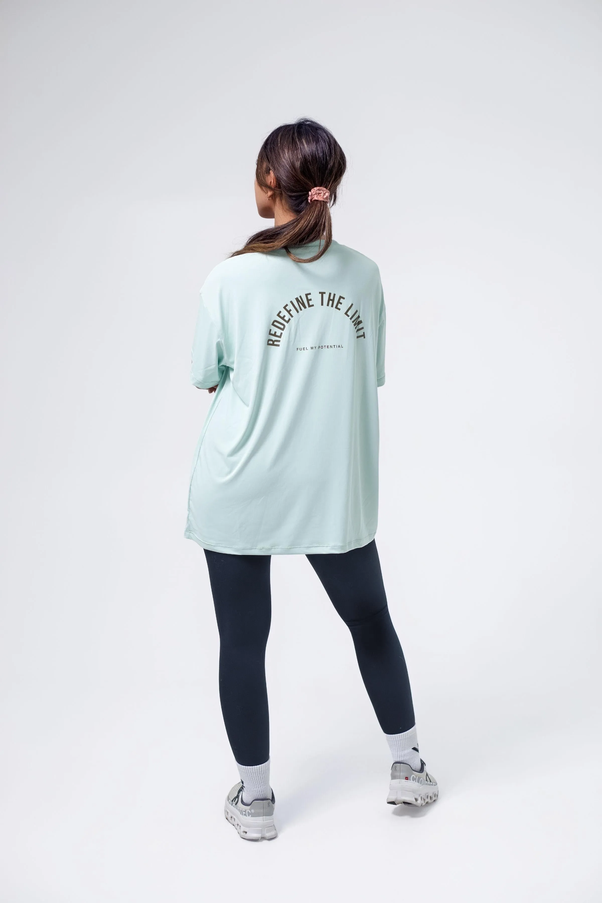 Antibacterial lining Mint Green Active Oversized Tee