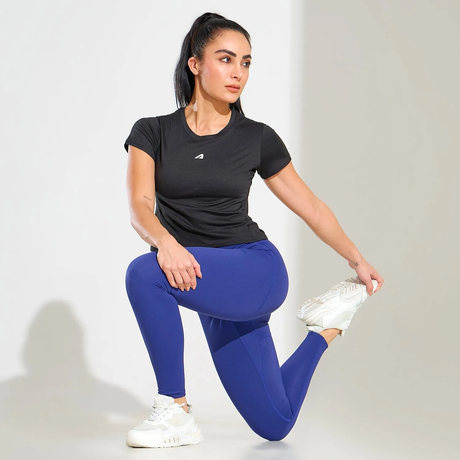 Flexible Compression Limitless Womens Leggings - Navy