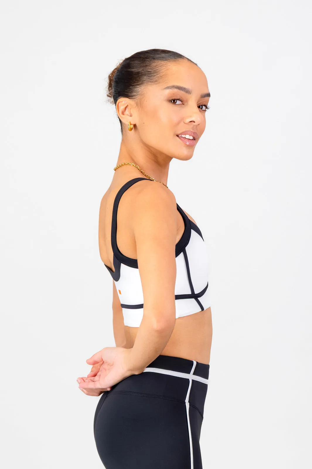 stretchy fabric Stella Sports Bra - White