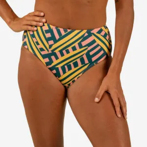 Crisscross Back Design Braga bikini Mujer alta estampada