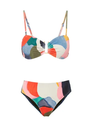Moisture Wicking Fibers Quick Release Clasps Gina Top   Classic Midrise Bottom in Carta Colorblock