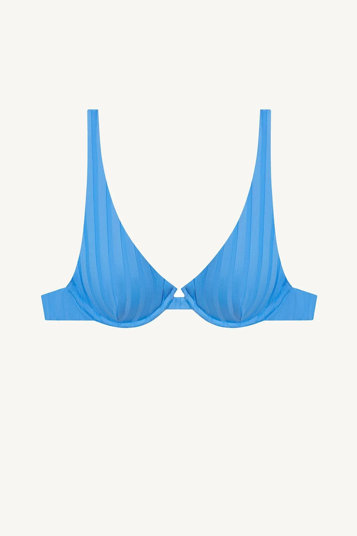 Convertible Strap System Four Way Stretch Rossi Halter Underwire Top - Dream Blue SuperRib