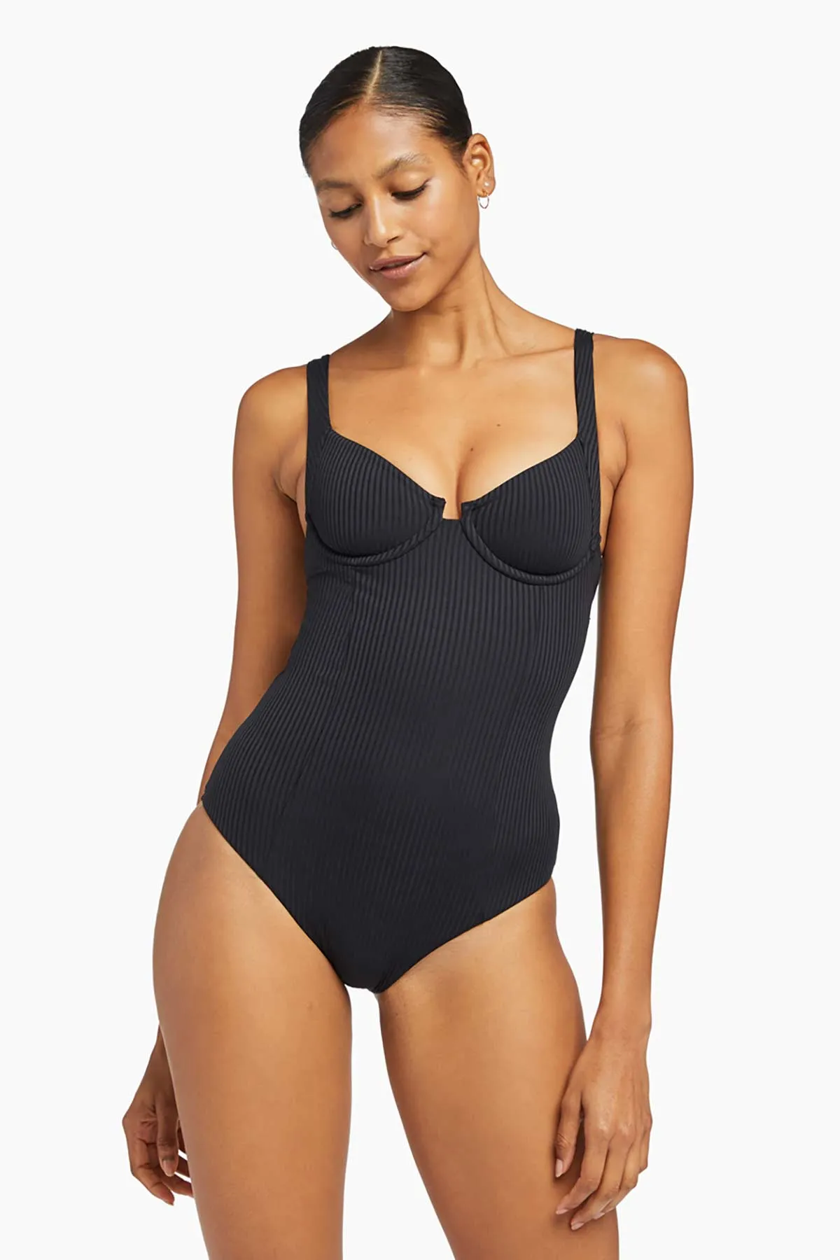 Multi Hook Back Closure Waterproof Wear Demi Underwire One Piece