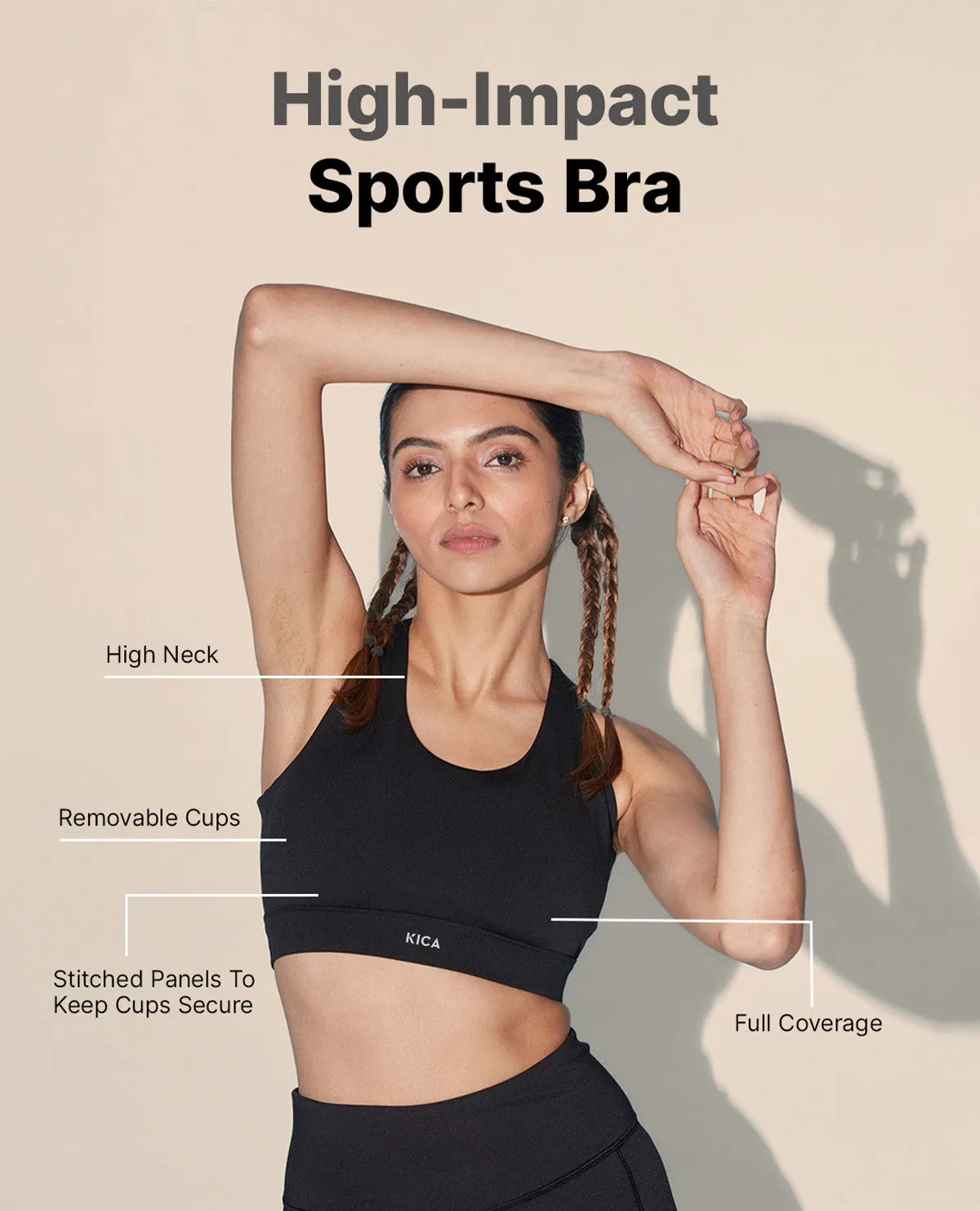 Soft Cotton High Impact & Full Coverage Crostini Sports Bra