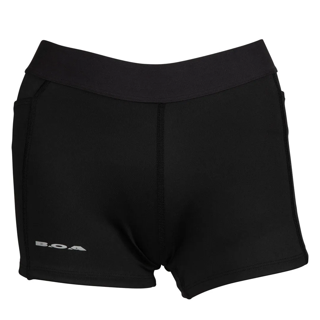 Pre Shrunk Cotton Blend Women's Rocket Fuel Fit Shorts - Black