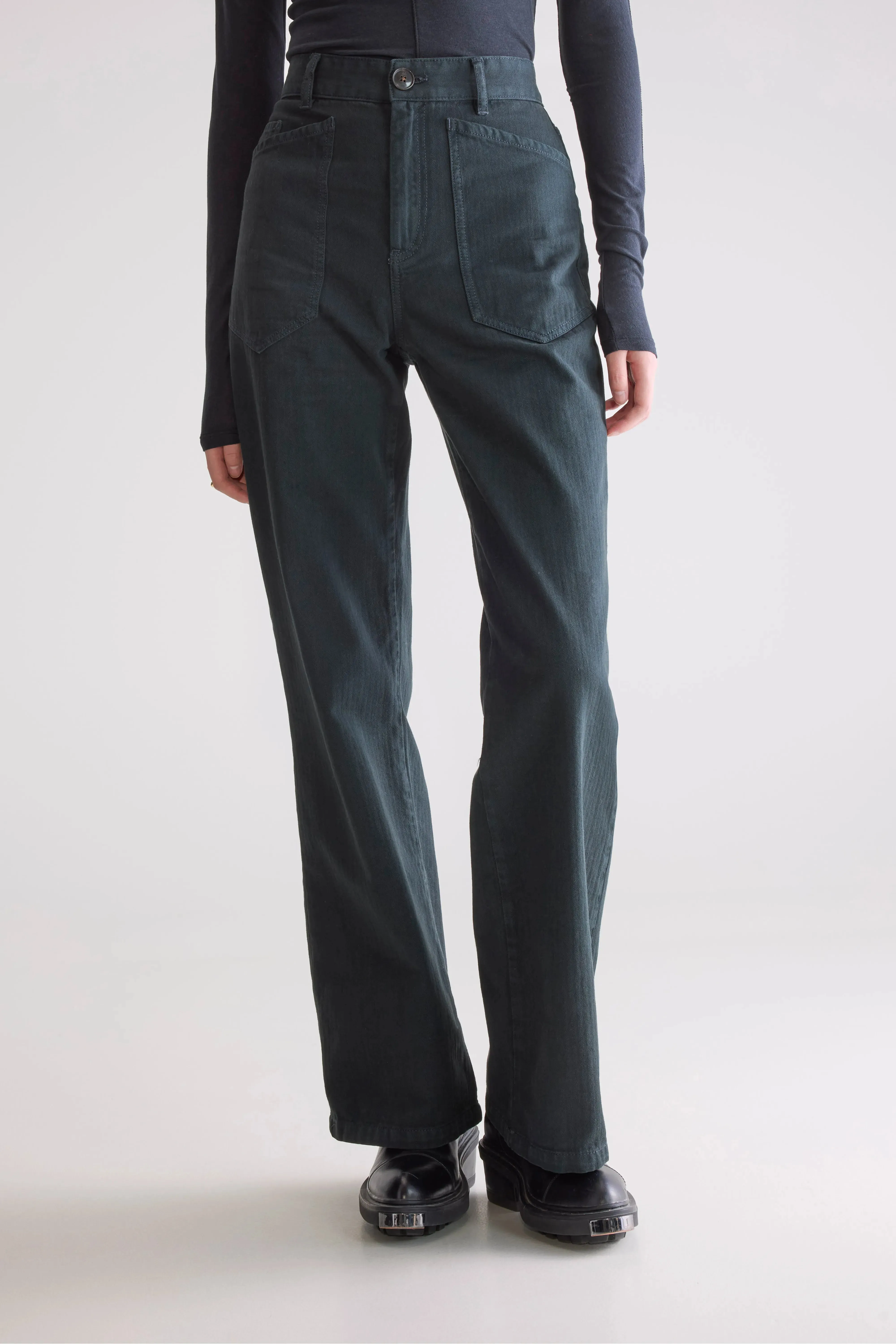 Parko regular trousers (252 / W / JET SET) Contrast Trim Adjustable Waist