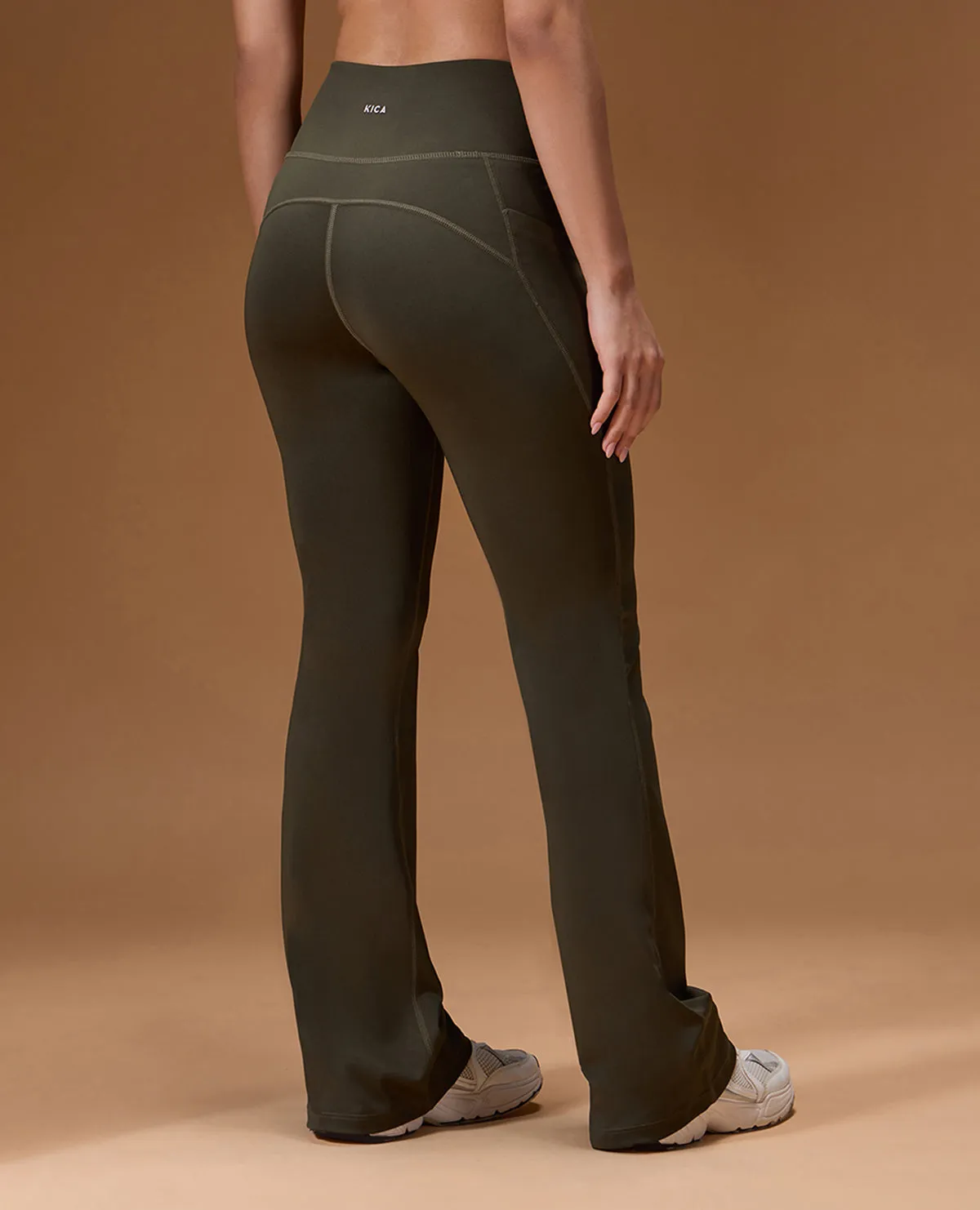 Durable Waistband Soft Feel Women Stretchable Flared Pants